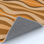 Hourglass Abstract Mid-century Modern Pattern in 70s Brown Orange Beige Rug Gallery Image 4