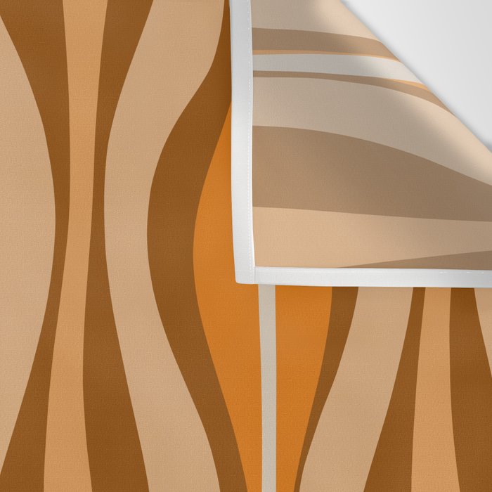 Hourglass Abstract Mid-century Modern Pattern in 70s Brown Orange Beige Wall Tapestry Gallery Image 3