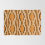 Hourglass Abstract Mid-century Modern Pattern in 70s Brown Orange Beige Rug Gallery Image 2