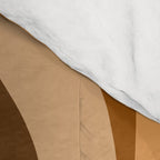 Hourglass Abstract Mid-century Modern Pattern in 70s Brown Orange Beige Comforter Gallery Image 4