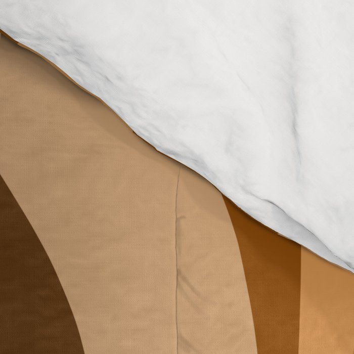 Hourglass Abstract Mid-century Modern Pattern in 70s Brown Orange Beige Comforter Gallery Image 4