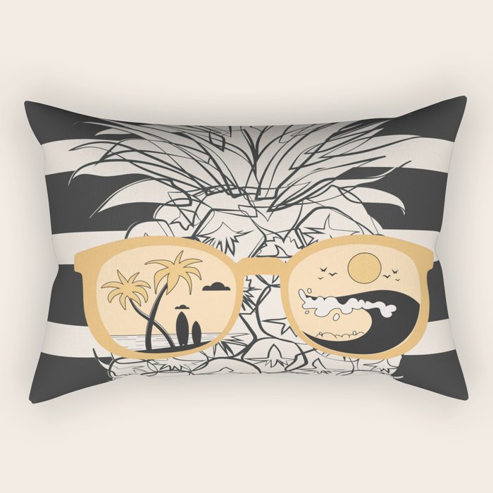 Pineapple Dreams 1 Rectangular Pillow Gallery Image 2
