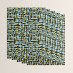 Simple Hand-cut Pattern #5 / Blue & Brown Wrapping Paper Gallery Image 3