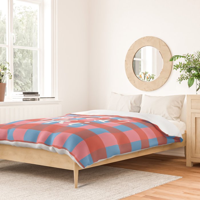 You and Me Apres Ski in Plaid Duvet Cover Gallery Image 2