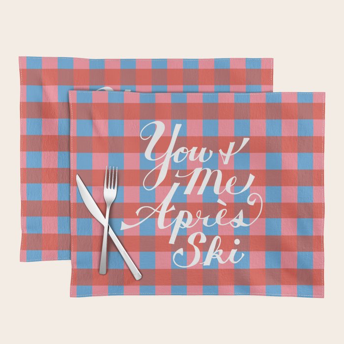 You and Me Apres Ski in Plaid Placemat Gallery Image 1