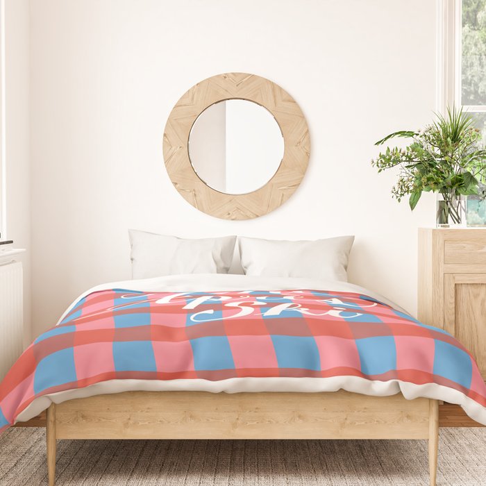 You and Me Apres Ski in Plaid Duvet Cover Gallery Image 3