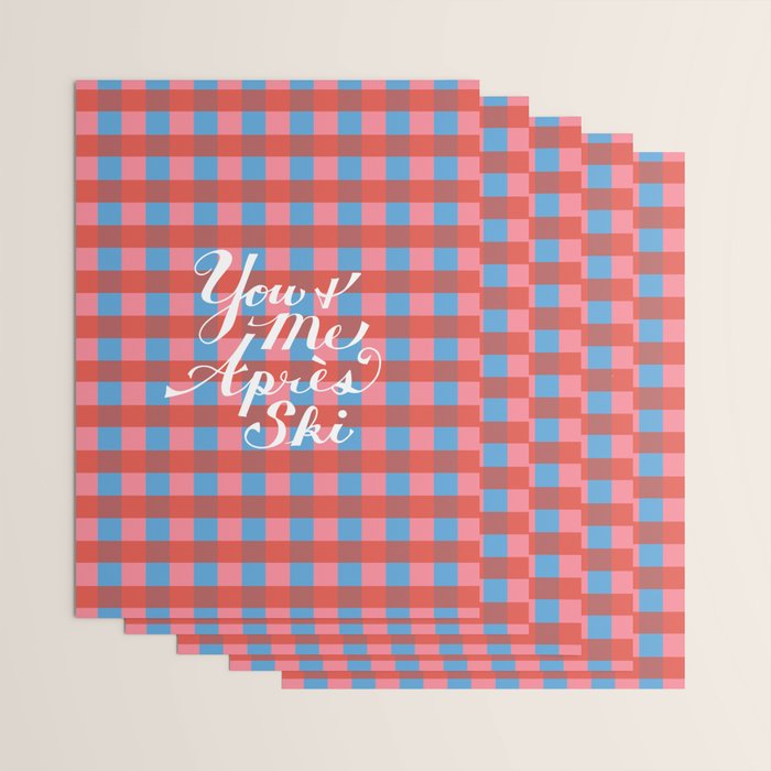 You and Me Apres Ski in Plaid Wrapping Paper Gallery Image 3