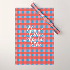 You and Me Apres Ski in Plaid Wrapping Paper Gallery Image 1