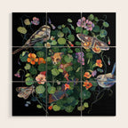 Nasturtium Fox Garden Wood Wall Art Gallery Image 1