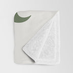 Rise And Shine Muted Green On Cream Throw Blanket Gallery Image 3