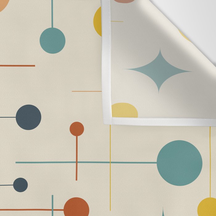 Mid Century Modern Atomic Abstract Pattern 9 Wall Tapestry Gallery Image 3