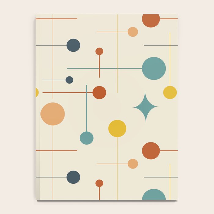 Mid Century Modern Atomic Abstract Pattern 9 Notebook Gallery Image 4