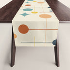 Mid Century Modern Atomic Abstract Pattern 9 Table Runner Gallery Image 1