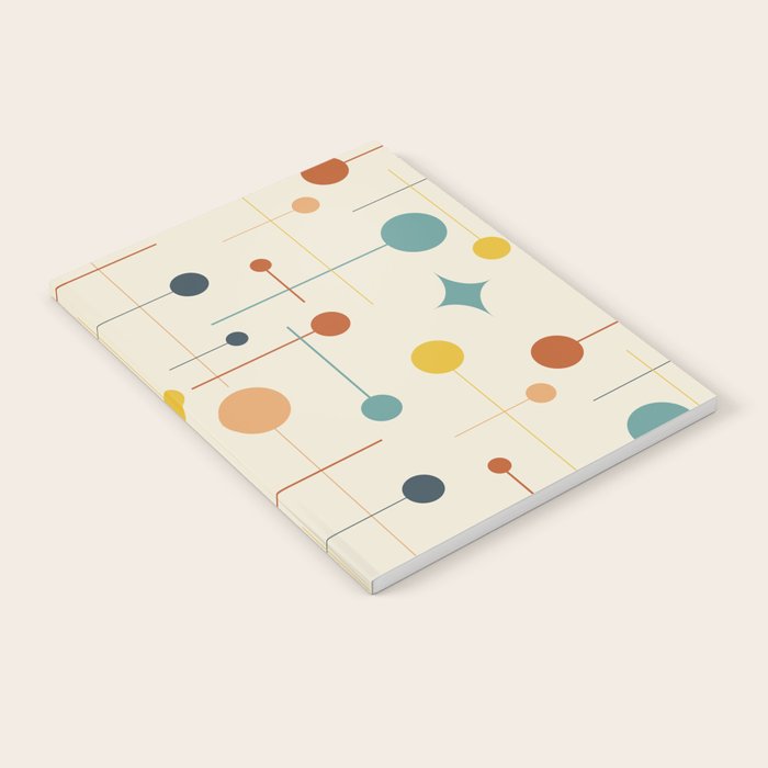 Mid Century Modern Atomic Abstract Pattern 9 Notebook Gallery Image 2