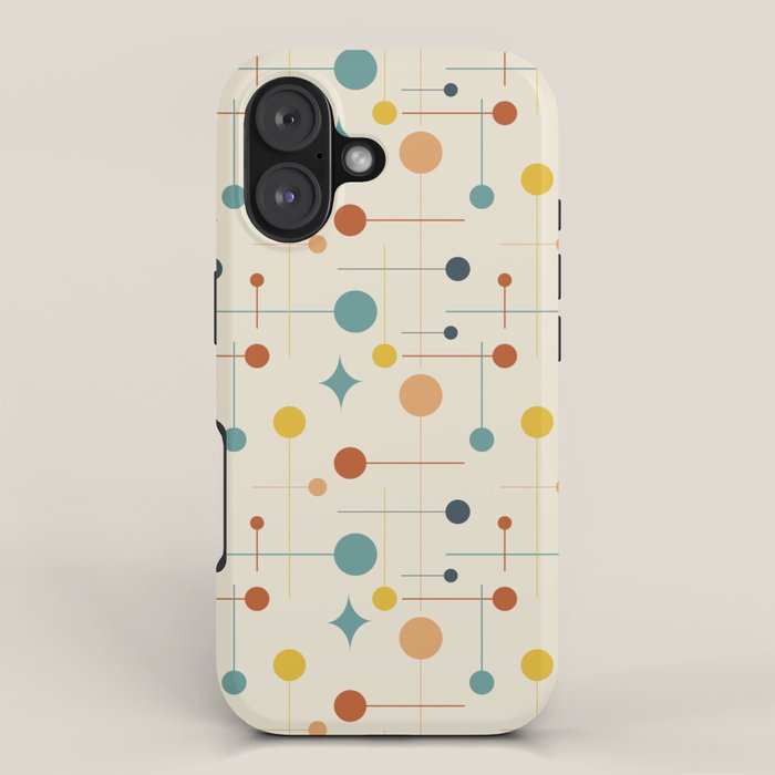 Mid Century Modern Atomic Abstract Pattern 9 iPhone Case Gallery Image 1