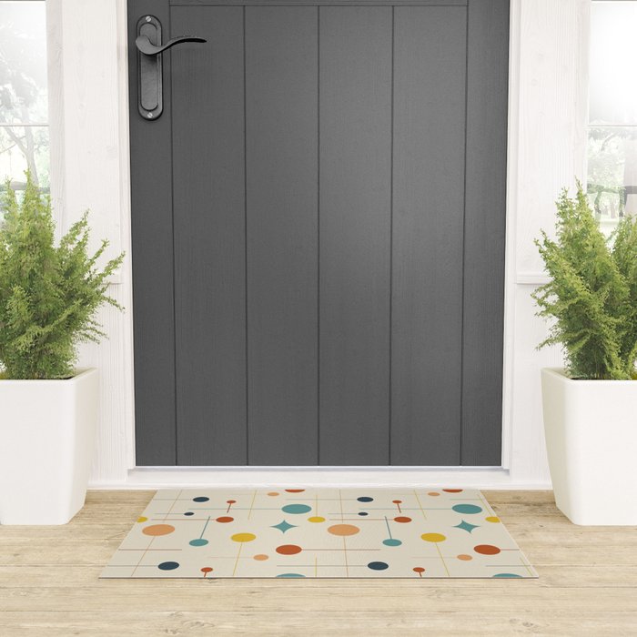 Mid Century Modern Atomic Abstract Pattern 9 Welcome Mat Gallery Image 3