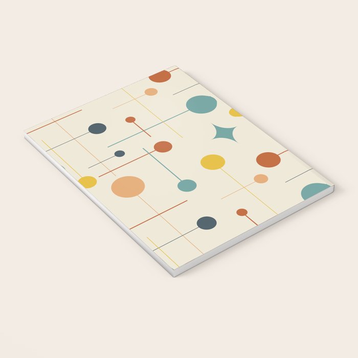 Mid Century Modern Atomic Abstract Pattern 9 Notebook Gallery Image 3