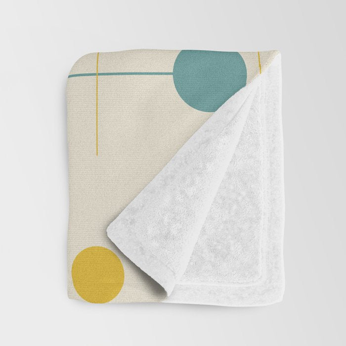 Mid Century Modern Atomic Abstract Pattern 9 Throw Blanket Gallery Image 3