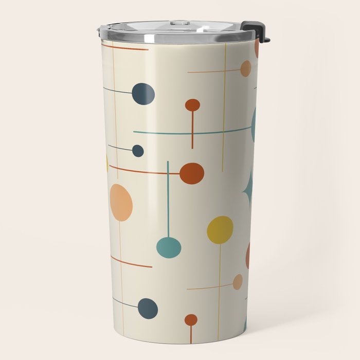 Mid Century Modern Atomic Abstract Pattern 9 Travel Mug Gallery Image 2