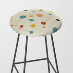 Mid Century Modern Atomic Abstract Pattern 9 Stool Gallery Image 2