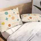 Mid Century Modern Atomic Abstract Pattern 9 Pillow Sham Gallery Image 2