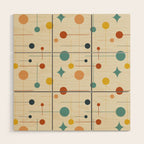 Mid Century Modern Atomic Abstract Pattern 9 Wood Wall Art Gallery Image 1