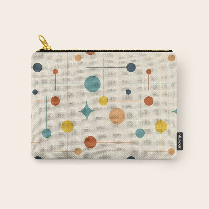 Mid Century Modern Atomic Abstract Pattern 9 Carry All Pouch Gallery Image 1