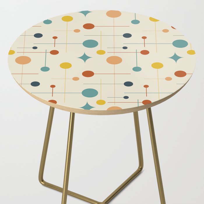 Mid Century Modern Atomic Abstract Pattern 9 Side Table Gallery Image 2