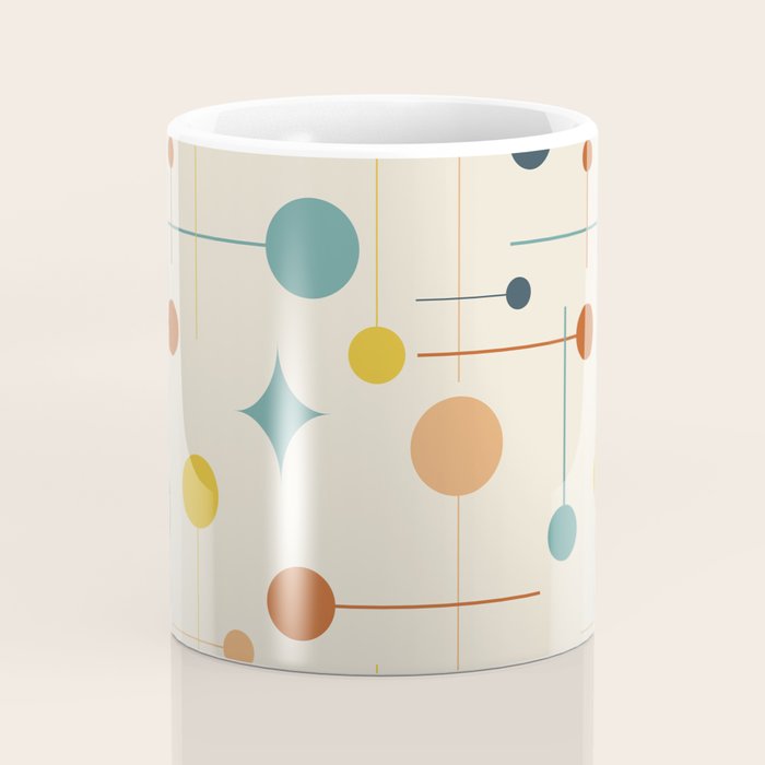Mid Century Modern Atomic Abstract Pattern 9 Coffee Mug Gallery Image 4