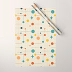 Mid Century Modern Atomic Abstract Pattern 9 Wrapping Paper Gallery Image 1