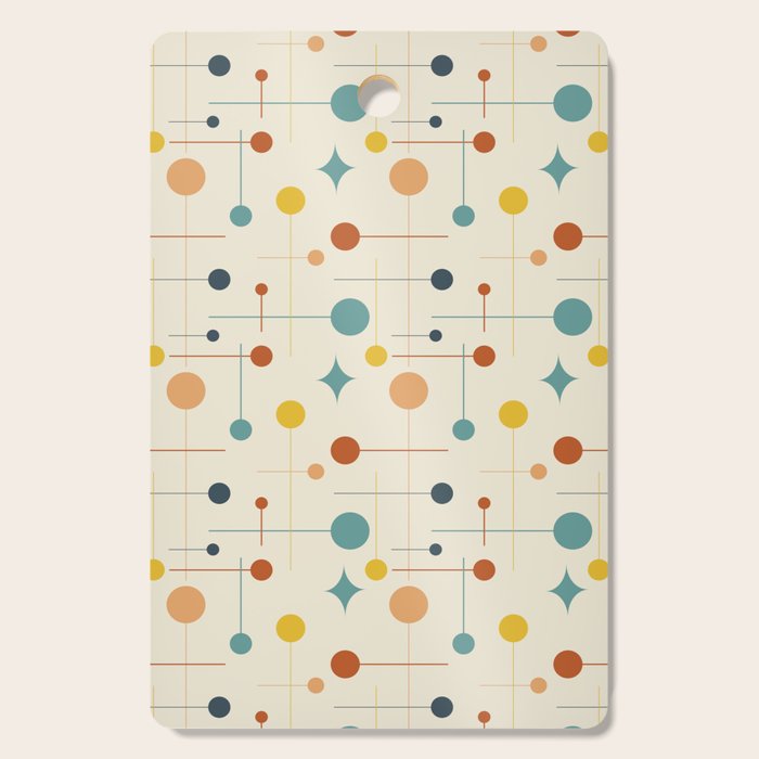 Mid Century Modern Atomic Abstract Pattern 9 Cutting Board Gallery Image 1