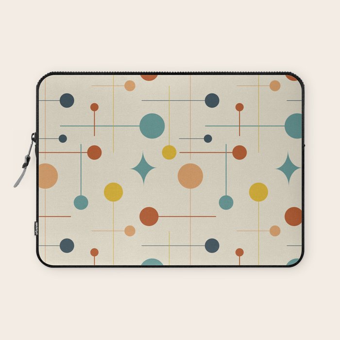 Mid Century Modern Atomic Abstract Pattern 9 Laptop Sleeve Gallery Image 1