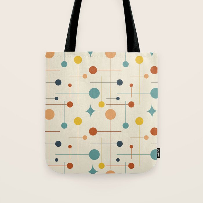 Mid Century Modern Atomic Abstract Pattern 9 Tote Bag Gallery Image 1