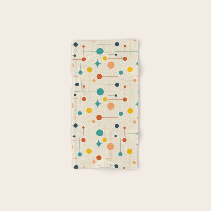 Mid Century Modern Atomic Abstract Pattern 9 Bath Towel Gallery Image 1