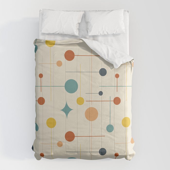 Mid Century Modern Atomic Abstract Pattern 9 Comforter Gallery Image 6