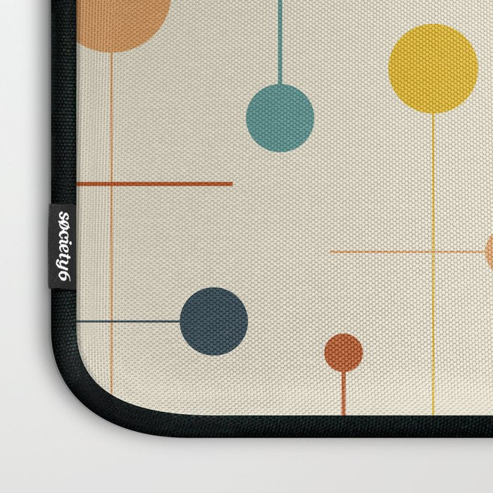 Mid Century Modern Atomic Abstract Pattern 9 Laptop Sleeve Gallery Image 3