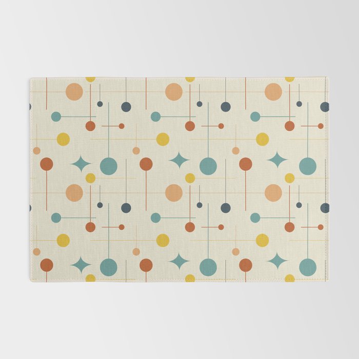 Mid Century Modern Atomic Abstract Pattern 9 Rug Gallery Image 2