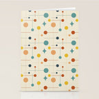 Mid Century Modern Atomic Abstract Pattern 9 Stationery Card Gallery Image 2