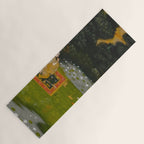 Princely ascetic in the forest visited by ladies c. 1760 Gum tempera and gold on paper Indian Miniature Painting  Yoga Mat Gallery Image 1