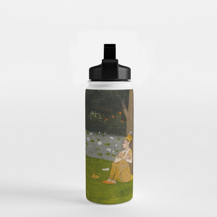 Princely ascetic in the forest visited by ladies c. 1760 Gum tempera and gold on paper Indian Miniature Painting  Water Bottle Gallery Image 2
