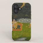 Princely ascetic in the forest visited by ladies c. 1760 Gum tempera and gold on paper Indian Miniature Painting  iPhone Case Gallery Image 1