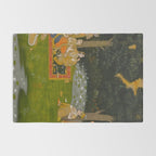 Princely ascetic in the forest visited by ladies c. 1760 Gum tempera and gold on paper Indian Miniature Painting  Rug Gallery Image 2