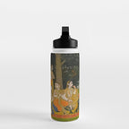 Princely ascetic in the forest visited by ladies c. 1760 Gum tempera and gold on paper Indian Miniature Painting  Water Bottle Gallery Image 3