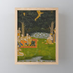 Princely ascetic in the forest visited by ladies c. 1760 Gum tempera and gold on paper Indian Miniature Painting  Mini Art Print Gallery Image 1