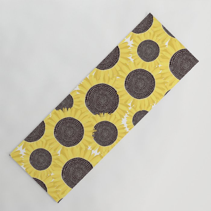 Sunflowers pattern Yoga Mat Gallery Image 1