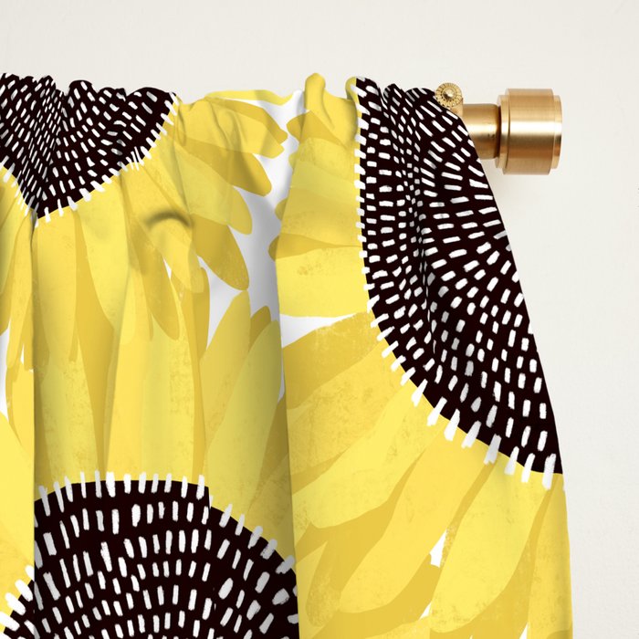 Sunflowers pattern Window Curtain Gallery Image 2
