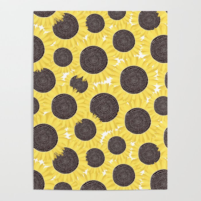 Sunflowers pattern Poster Gallery Image 1