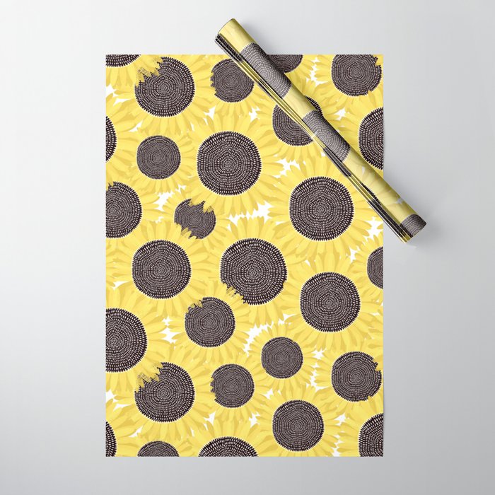 Sunflowers pattern Wrapping Paper Gallery Image 1