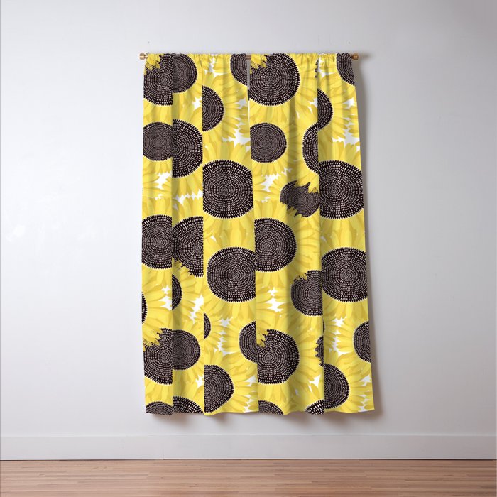 Sunflowers pattern Window Curtain Gallery Image 3