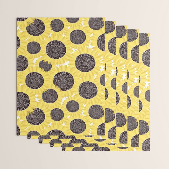 Sunflowers pattern Wrapping Paper Gallery Image 3